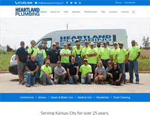 Tablet Screenshot of heartlandplumbing.com